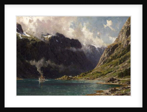 Naeroyfjord, Norway, 1902 by Henry Enfield