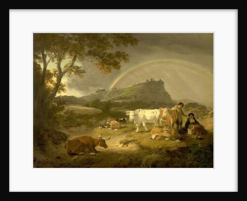 Landscape, Beeston Castle, Cheshire, and Rainbow, 1793 by Julius Caesar Ibbetson