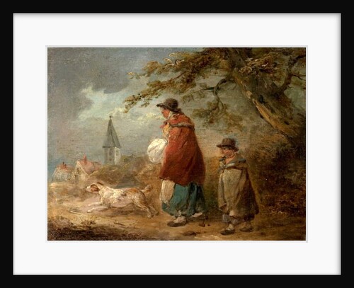 Woman, Child and Dog on a Road by George Morland