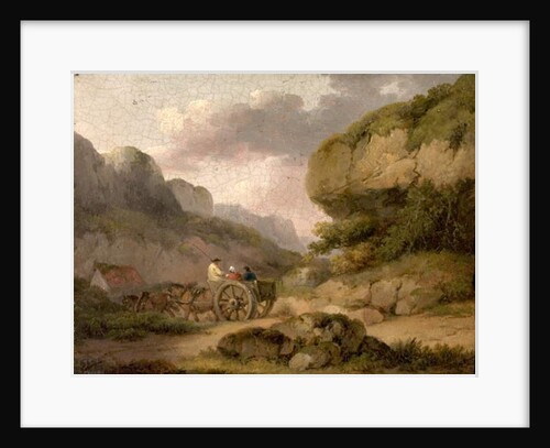 Landscape with Horses, Cart and Figures by George Morland