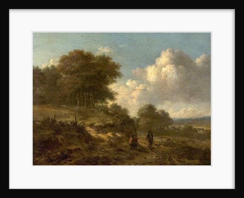 Landscape with Peasants and a Dog by Jan Wijnants