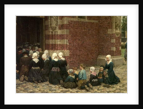 High Mass at a Fishing Village on the Zuyder Zee, Holland, 1876 by George Clausen