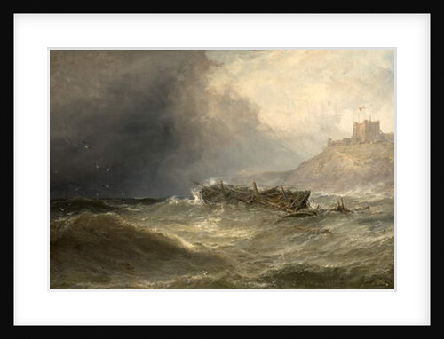Brig Drifting Ashore off Bamborough, Northumberland, 1875 by Edwin Hayes