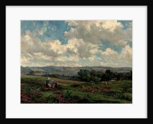 Fields in Surrey, 1890 by Herbert Hughes-Stanton