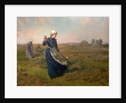 Girl Haymaking by Arthur John Black