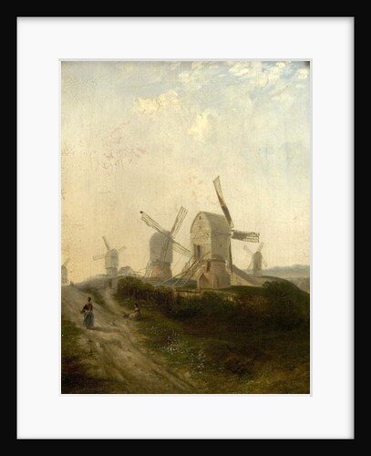Windmills on Nottingham Forest, 1847 by Henry Smyth