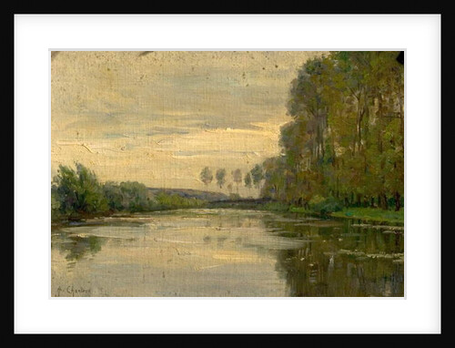 River Scene, the Lower Loire, France by Alexandre-Jacques Chantron