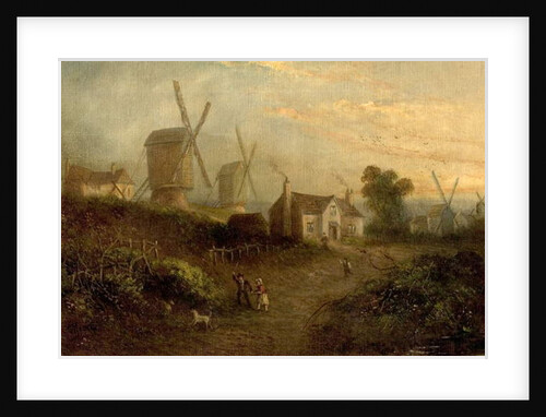 Mills and Gorse Bushes in Nottingham Forest, 1848 by Thomas Sturge Moore