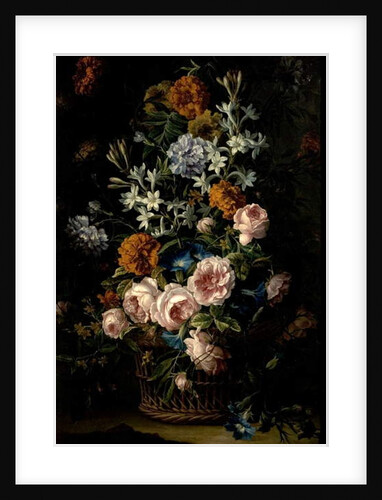 Flowers in a Basket by Jean-Baptiste Monnoyer