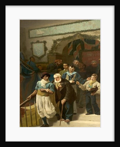 Friends in Adversity, Christmas Day at the Dreadnought Hospital, Greenwich, 1880 by John Charles Dollman