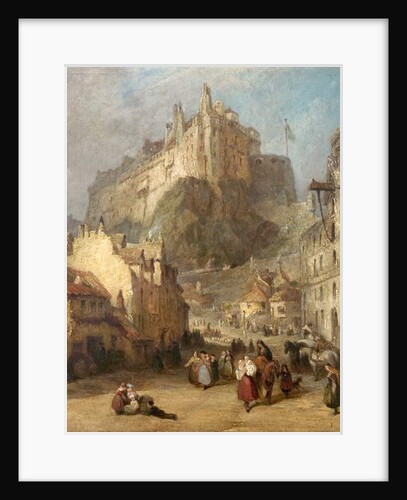 Edinburgh Castle from the Grass Market, Scotland by George Jones