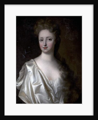 Portrait of a Young Woman in White Satin by English School