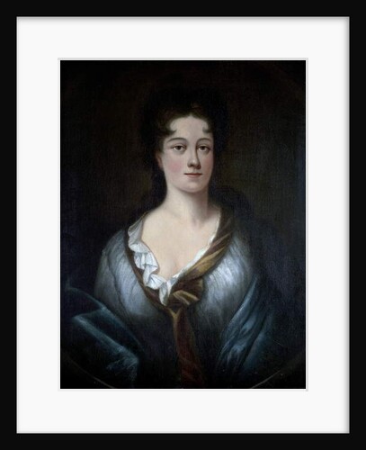 Portrait of a Young Woman in a Blue Wrap by English School