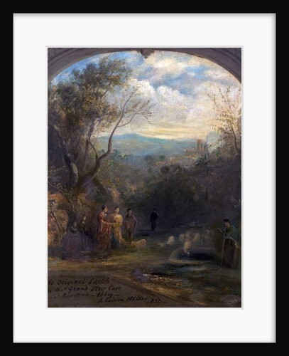 The Original Sketch for the Grand Stairase at Newstead Abbey, Nottinghamshire, 1832 by John Rawson Walker