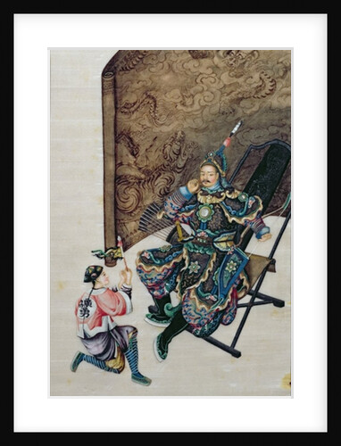 Seated Warrior with a Soldier by School Chinese