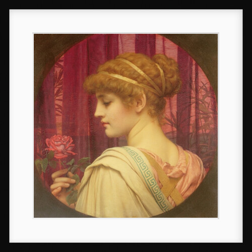 Girl with Red Rose by John William Godward