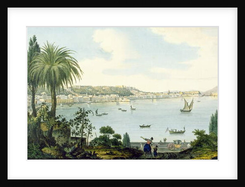 View of the Bay of Naples and Vesuvius by English School