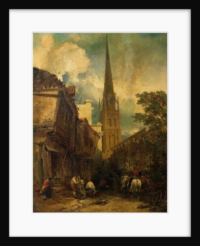 Bayley Lane, with Drapers Hall and St. Michael's Church, Coventry, 1851 by Edmund John Niemann