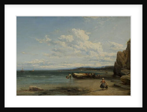 Coastal Scene with Boats, 1863 by James Webb