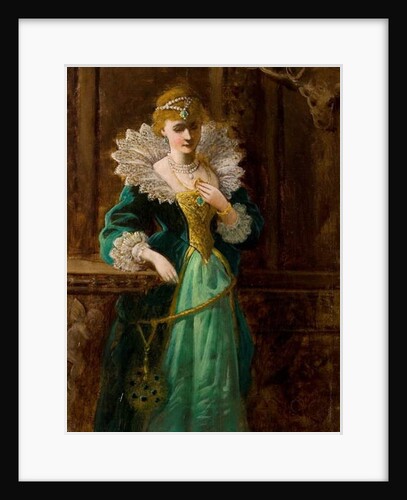 Amy Robsart Looking at the Portrait of Leicester, late 19th century by Edward Charles Barnes