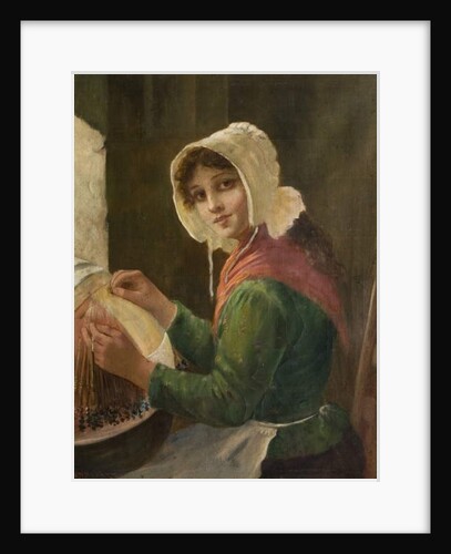 Young Woman Lacemaking, late 19th-early 20th century by David W. Haddon