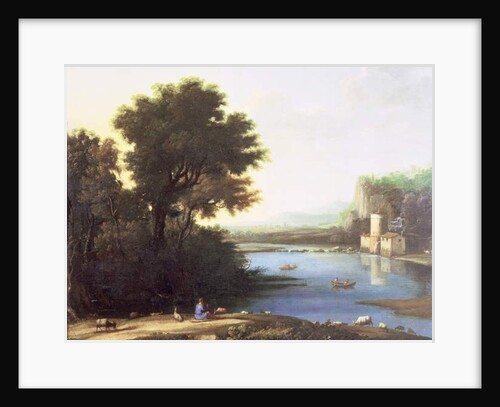 Italianate Landscape with a Goatherd Piping to his Goats by Claude Lorrain