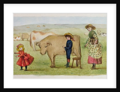 Milking Time, Addiscombe, 1883 by Rosa Petherick