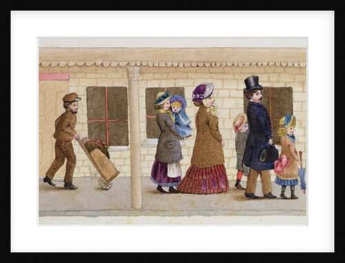 On the Station Platform, Addiscombe, 1883 by Rosa Petherick