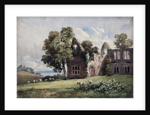 Ruined Abbey and Sheep by David Hall McKewan