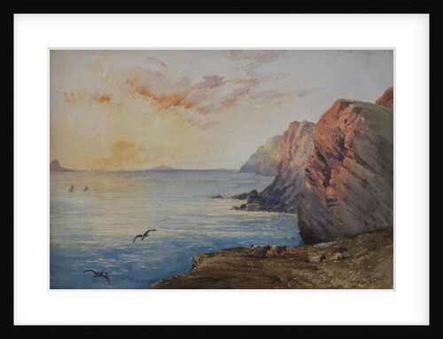 Dorset Coast at Sunset by David Hall McKewan
