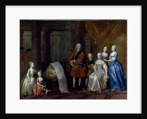 Group portrait of Frederick, Prince of Wales, with his brother the Duke of Cumberland and their five sisters, 1730 by William Aikman