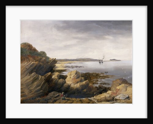 St. Mary's Island from Whitley Rocks, 1845 by John Wilson Carmichael