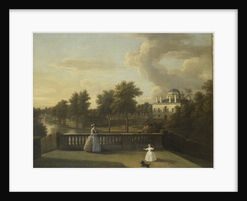 View of Chiswick Villa from a balcony above the Cascade with the lake, 1742 by George Lambert