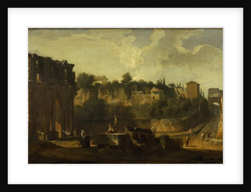 A view of the Arches of Constantine and of Titus, Rome by Giovani Paolo (attr. to) Panini