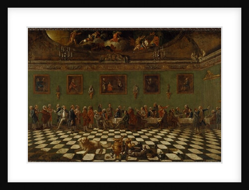 The English Club House at Florence by Thomas & Batoni Pompeo Girolamo (1708-87) Patch