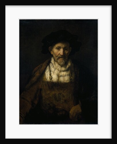 An old man in fanciful costume by Rembrandt Harmensz. van Rijn