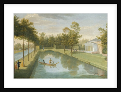 View of the Temple by the water, with the basin and long canal, Chiswick Villa by Pieter Andreas Rysbrack