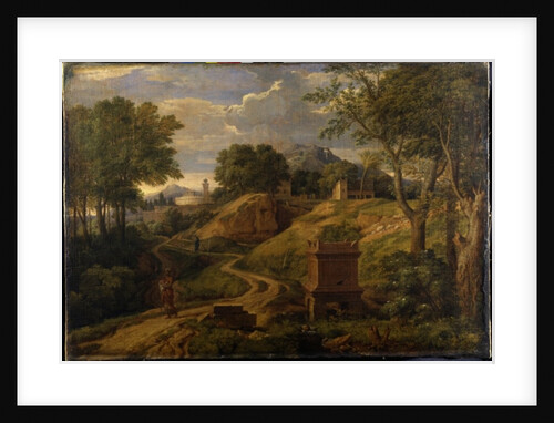 Classical landscape with a woman carrying a child, c.1650-75 by Jean Francois I Millet