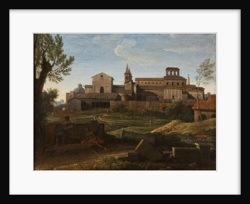 An Italianate Landscape with a view of Saint Giovanni in Laterano, c.1672-75 by Gaspard Poussin Dughet