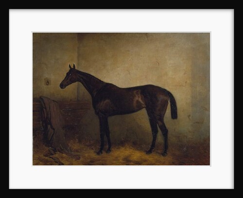 Chaplet, a bay race mare in a loosebox, c.1877 by Harry Hall