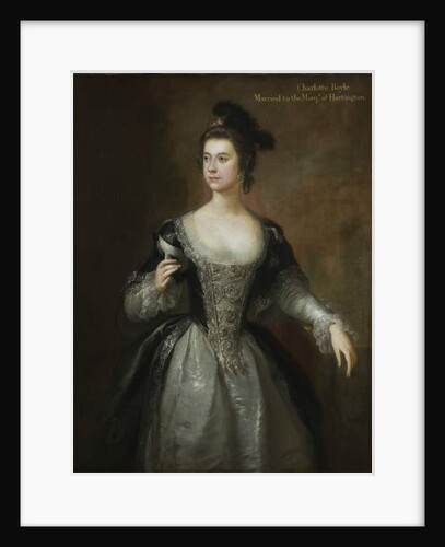 Portrait of Lady Charlotte Boyle, Baroness Clifford and Marchioness of Hartington, c.1748-56 by George Knapton