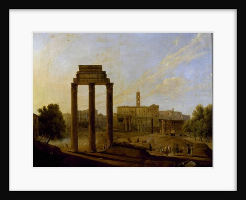 Rome: view of the Forum looking towards the Capitol, 1819 by Gaspare Gabrielli
