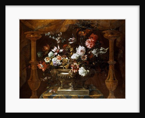 Still life with flowers in a silver vase with perfume burners, c.1690-99 by Jean-Baptiste Monnoyer