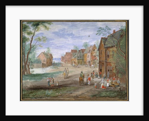 The plein at Gouda in winter by Jan Brueghel