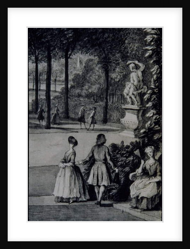 Detail of 'The Poplar Grove, Lord Burlington's Chiswick Villa' by Jacques Rigaud