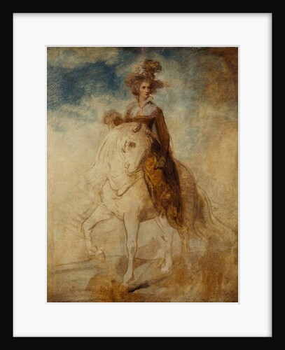 Equestrian portrait of a lady, said to be Lady Elizabeth Foster by Richard Cosway