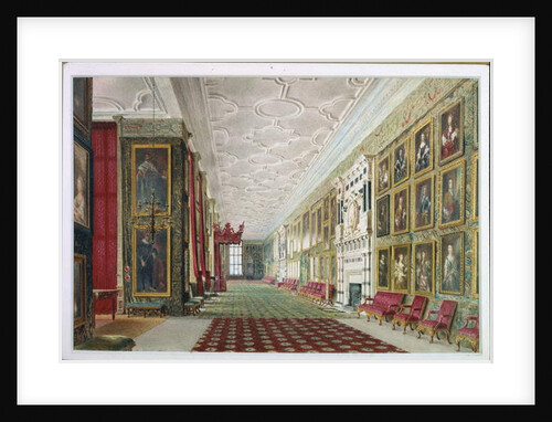 The Long Gallery, Hardwick, 1828 by William Henry Hunt