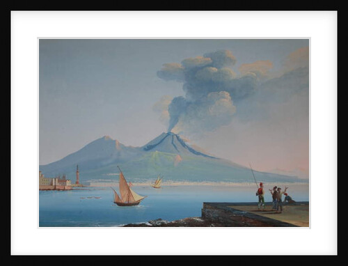 View of Naples Bay with Mount Vesuvius by Neapolitan School