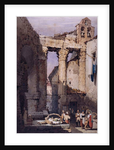The Temple of Mars Ultor by the Forum of Augustus by Samuel Prout