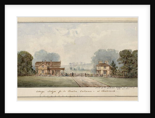Design for the Lodges in Edensor in Chatsworth Park, 1837 by Jeffry Wyatville